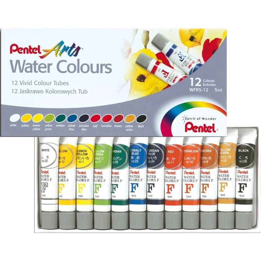AQUARELA PROFISSIONAL WATER COLOURS 12 CORES PENTEL (ESTOJO) - imagem 2
