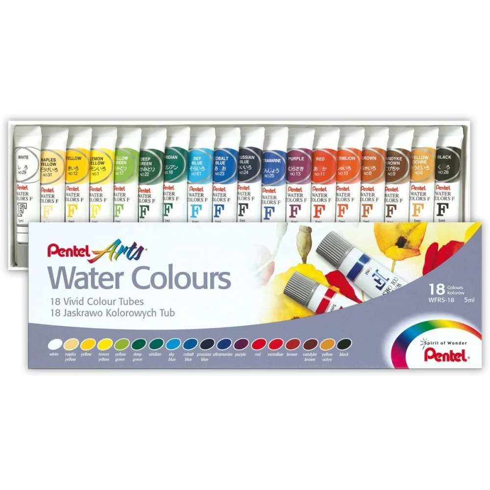 AQUARELA PROFISSIONAL WATER COLOURS 18 CORES PENTEL (ESTOJO) - imagem 2