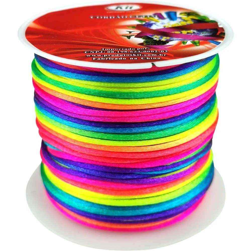 CORDAO CETIM 1MM MULTICOLOR 2 C/20M. KIT (ROLO) - imagem 3