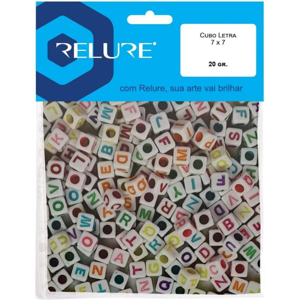 MICANGA CUBO LETRAS SORTIDAS 7X7MM 20G HONEY (PACOTE) - imagem 2