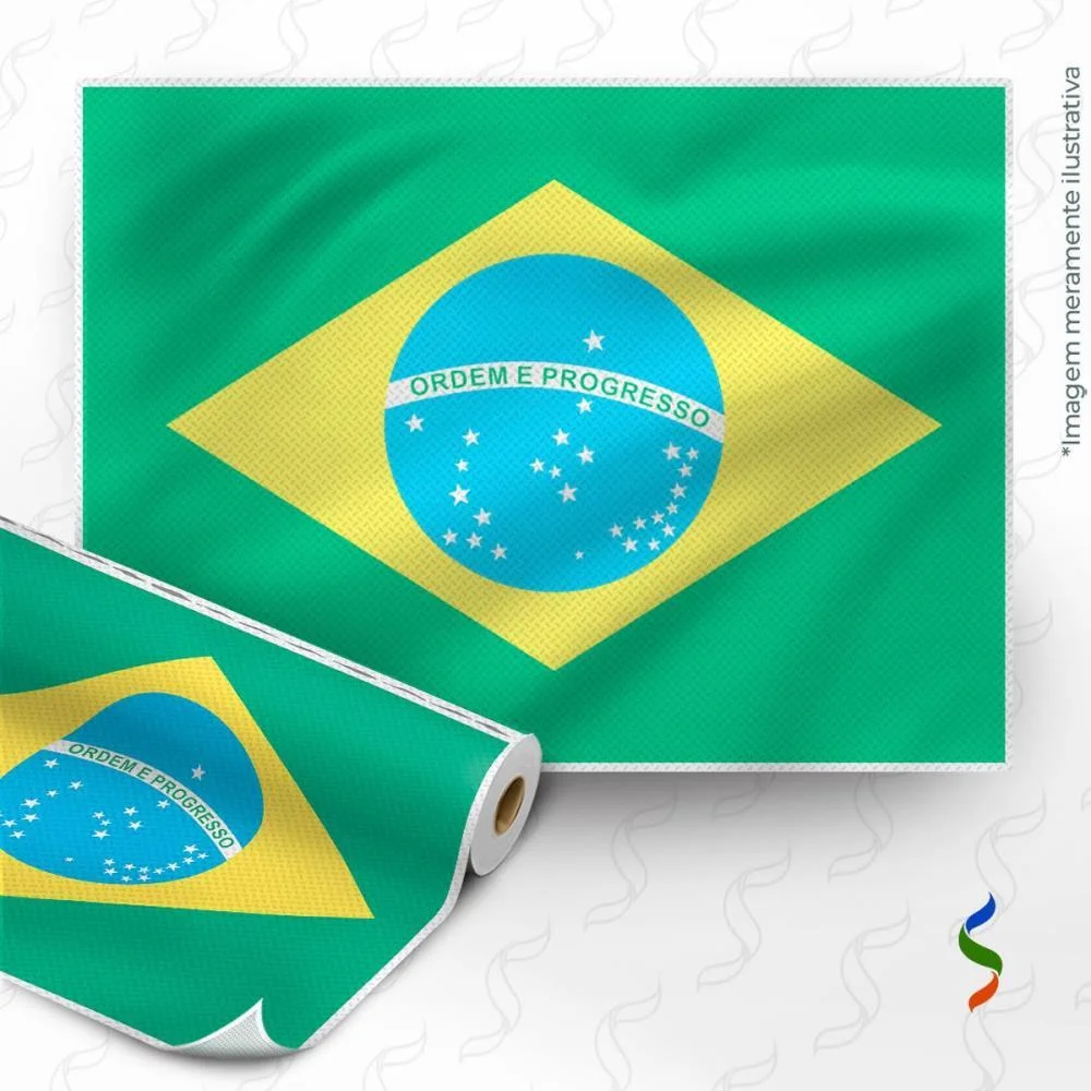TNT ESTAMPADO 1,40M 40G BANDEIRA DO BRASIL 30 PAINEIS SUPPER (RL-25MTS) - imagem 3