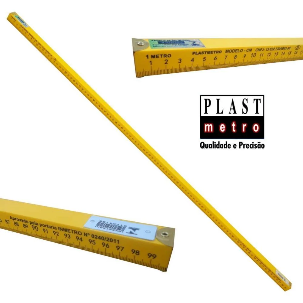 METRO P/BALCAO PVC AMARELO PLASTMETRO (UNIDADE) - imagem 3