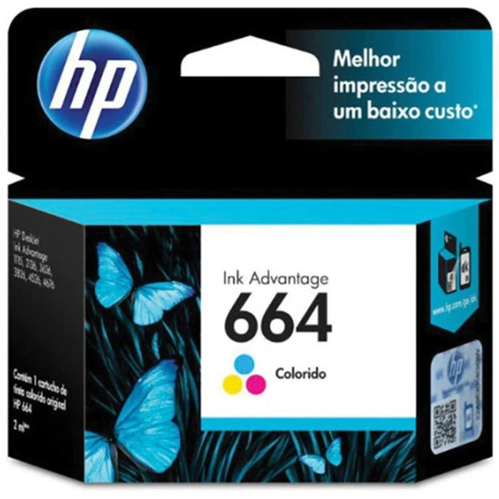 Cartucho Original Hp 664 Colorido Ink Advantage Hp (Unidade) - imagem 2