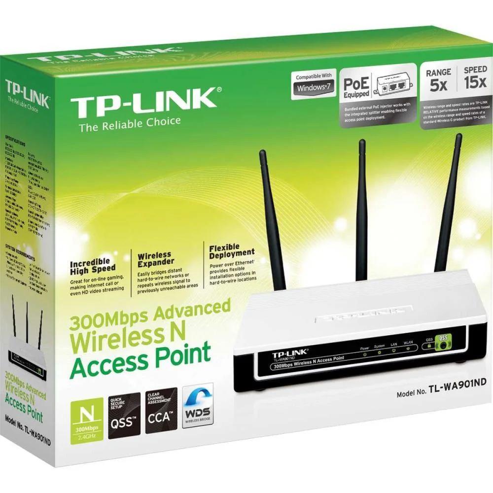 PONTO DE ACESSO WIRELESS N 3 ANTENAS 300 MBPS TP LINK (UNIDADE) - imagem 4