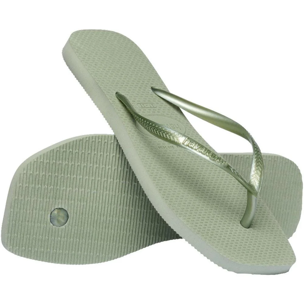CHINELO HAVAIANAS FEMININO SLIM SQUARE 35/6 SMOKE GREEN HAVAIANAS (PAR) - imagem 6