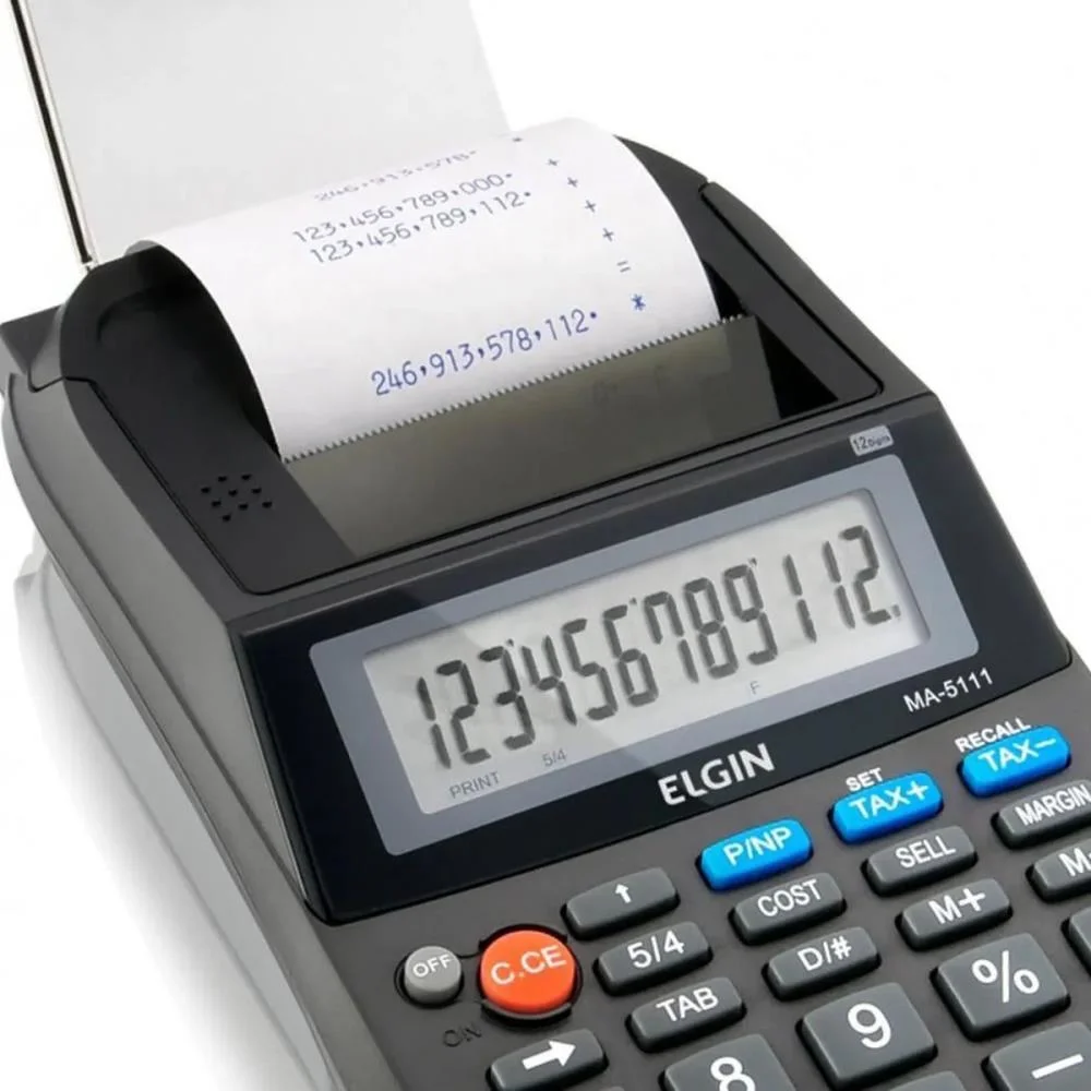 CALCULADORA DE IMPRESSAO 12 DIG. VISOR LCD 4PILH.AA PTA ELGIN (UNIDADE) - imagem 4