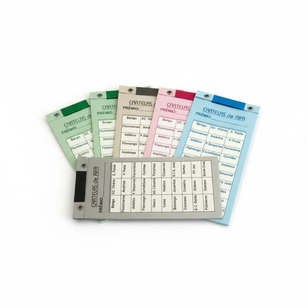 CARTELA DE RIFA C/30 TIMES PCT.C/50 CARTELAS GRAFICA GUERRA (PACOTE) - imagem 4
