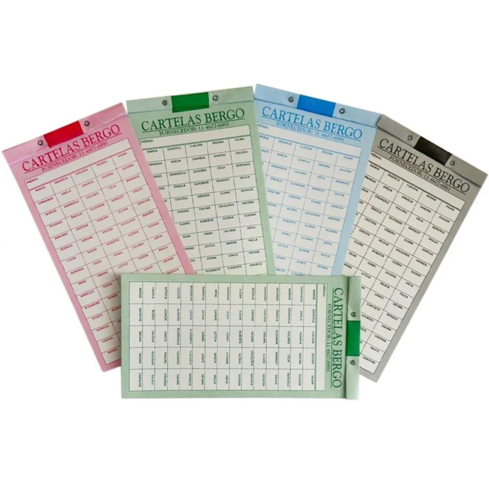 CARTELA DE RIFA C/150 NOMES PCT.C/50 CARTELAS GRAFICA GUERRA (PACOTE) - imagem 2