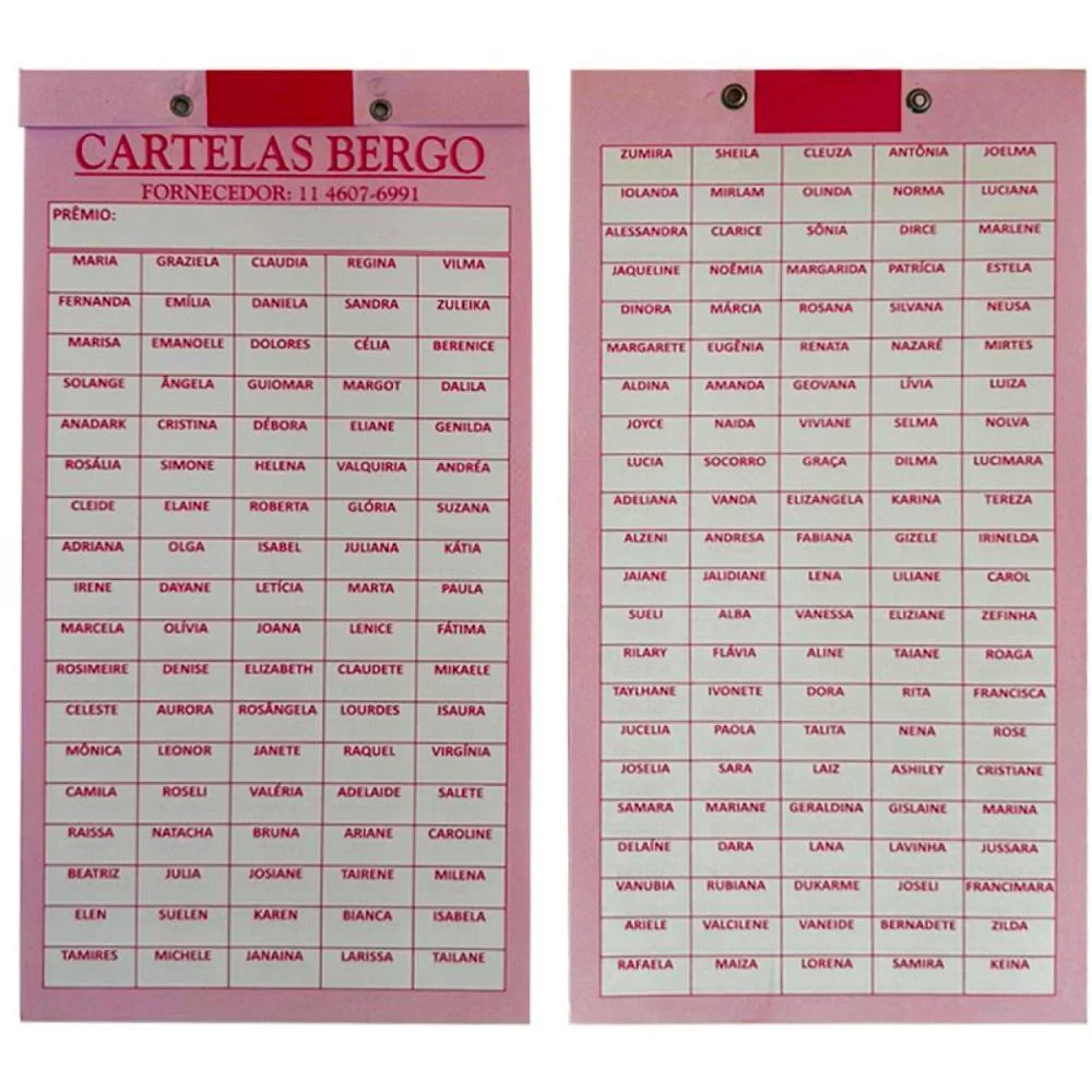 CARTELA DE RIFA C/200 NOMES PCT.C/50 CARTELAS GRAFICA GUERRA (PACOTE) - imagem 3