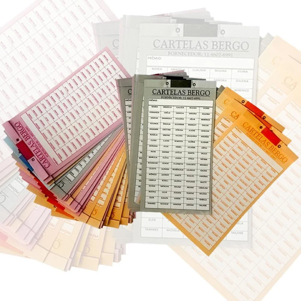 CARTELA DE RIFA C/200 NOMES PCT.C/50 CARTELAS GRAFICA GUERRA (PACOTE) - imagem 4