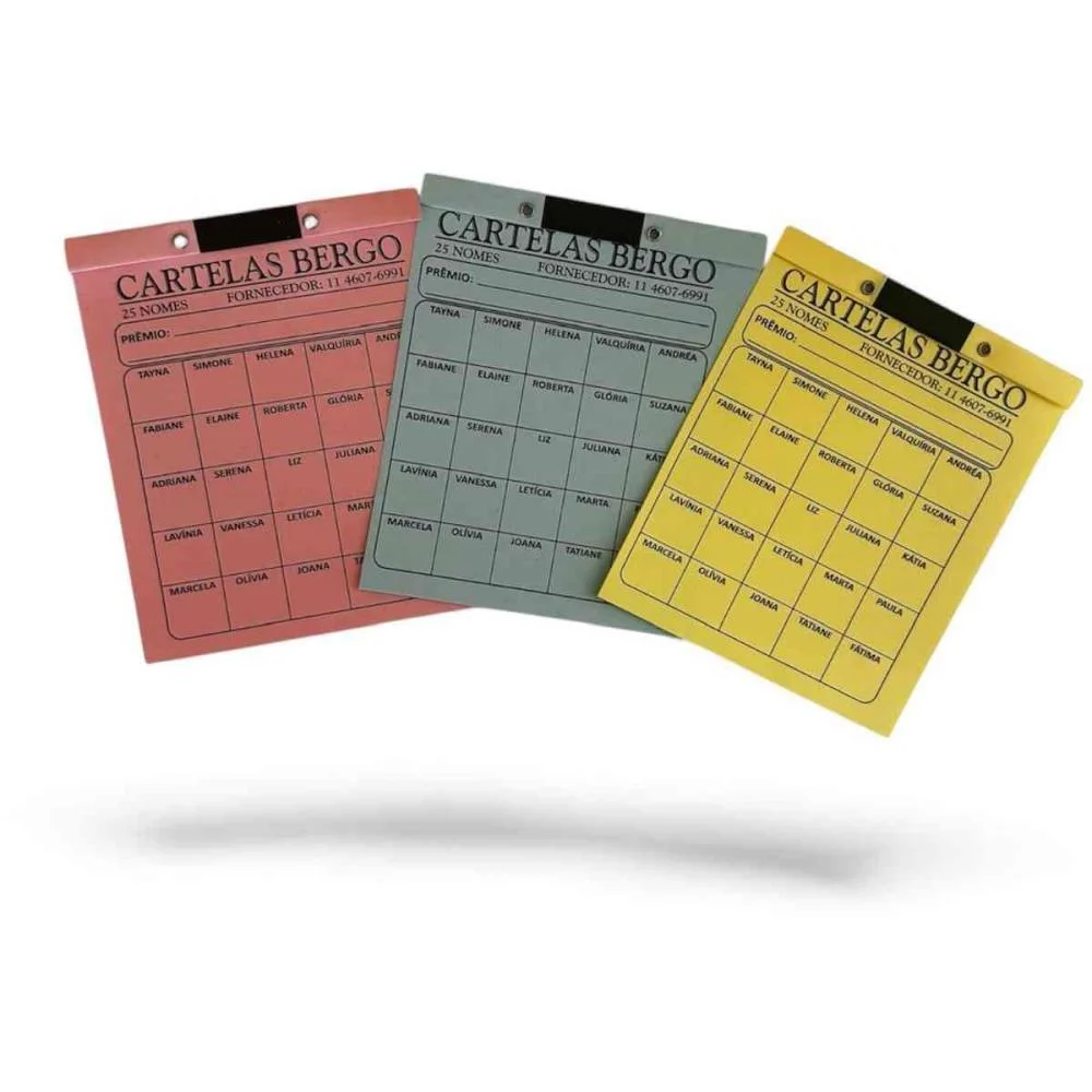 CARTELA DE RIFA C/25 NOMES PCT.C/50 CARTELAS GRAFICA GUERRA (PACOTE) - imagem 5