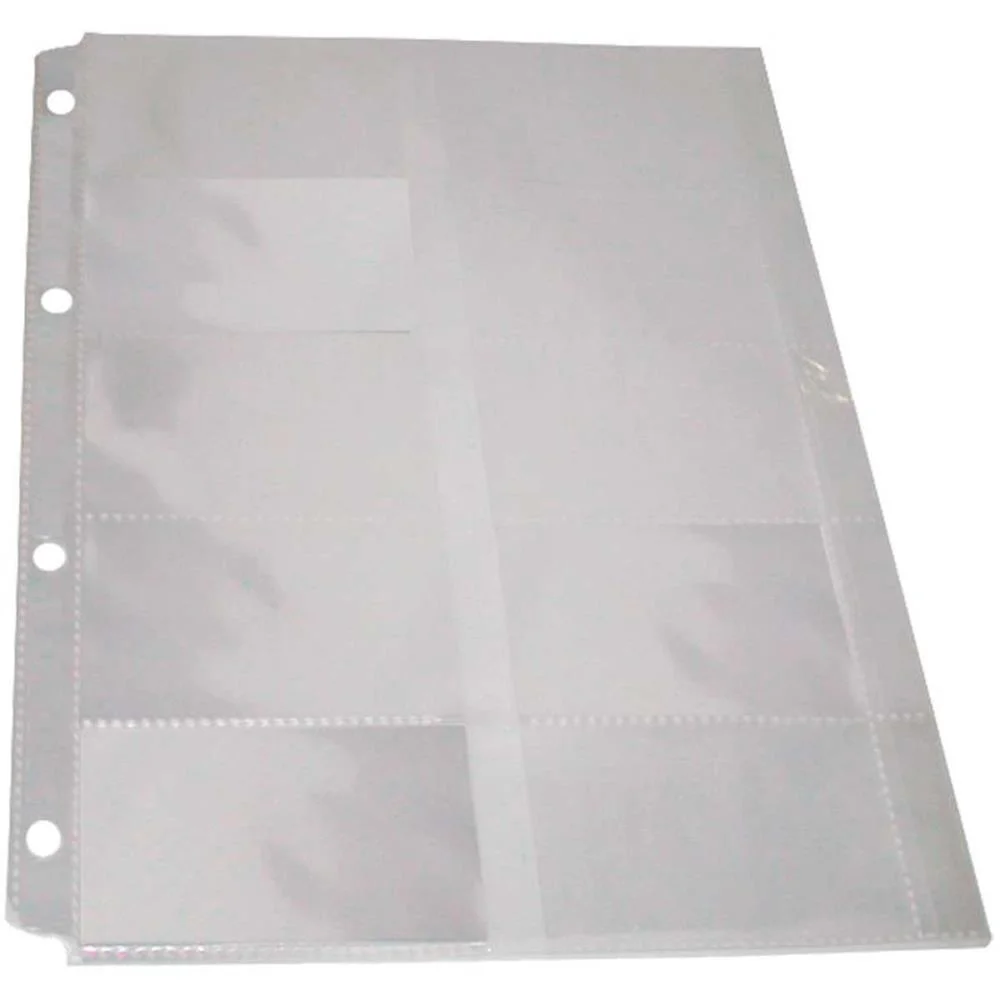 PORTA CARTOES DE VISITA REFIL P/20 CARTOES 4FUROS A-4 ROMITEC (PCT.C/10) - imagem 2