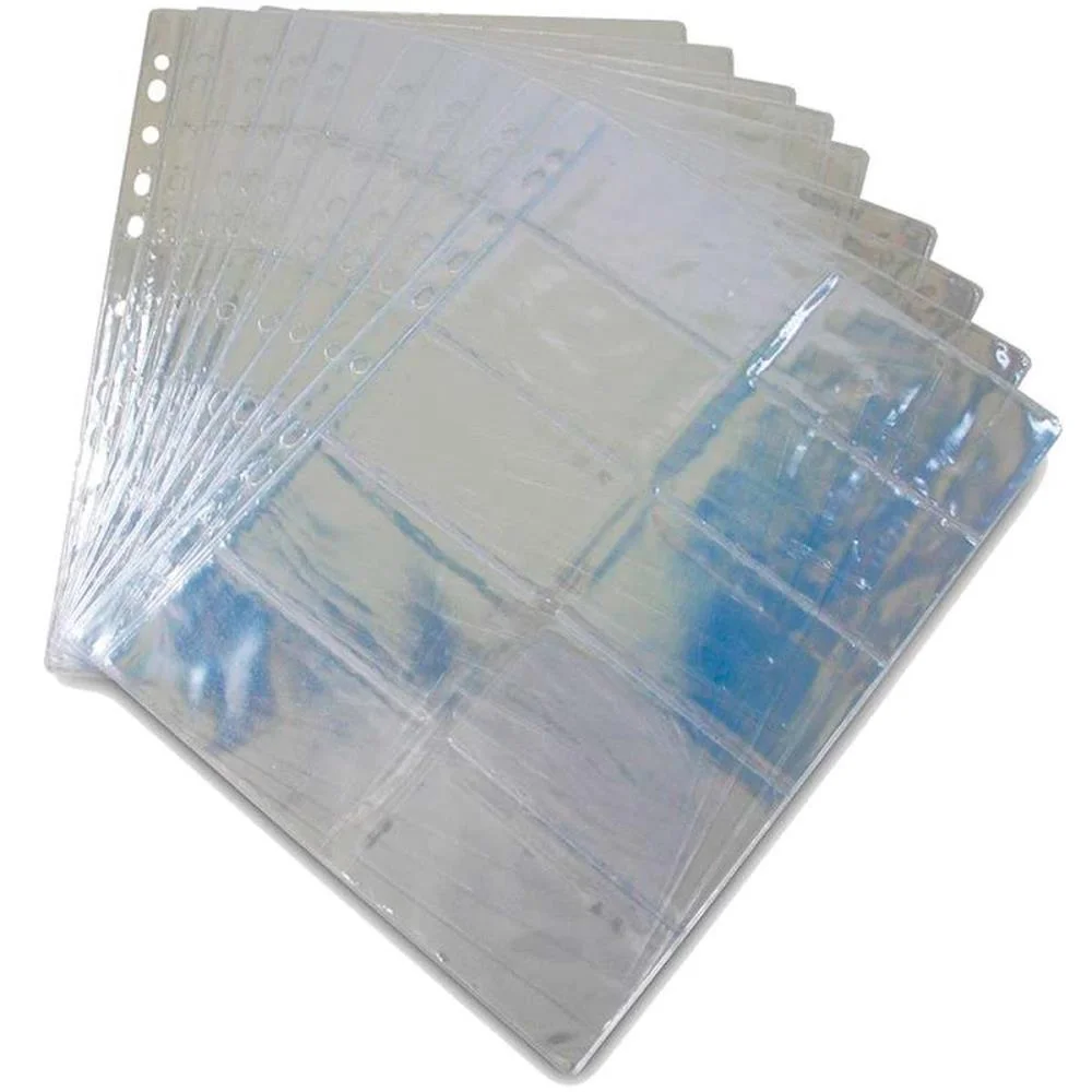 PORTA CARTOES DE VISITA REFIL P/20 CARTOES 4FUROS A-4 ROMITEC (PCT.C/10) - imagem 3