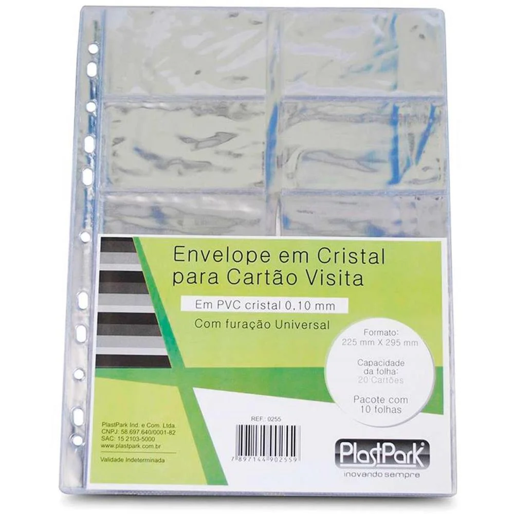 PORTA CARTOES DE VISITA REFIL P/20 CARTOES 4FUROS A-4 ROMITEC (PCT.C/10) - imagem 5