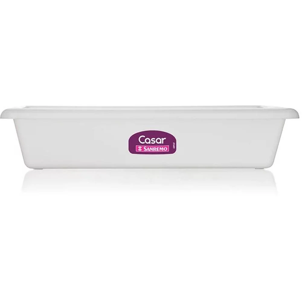 BANDEJA PLASTICA ALIMENTOS BRANCA M 44CM SANREMO (UNIDADE) - imagem 3