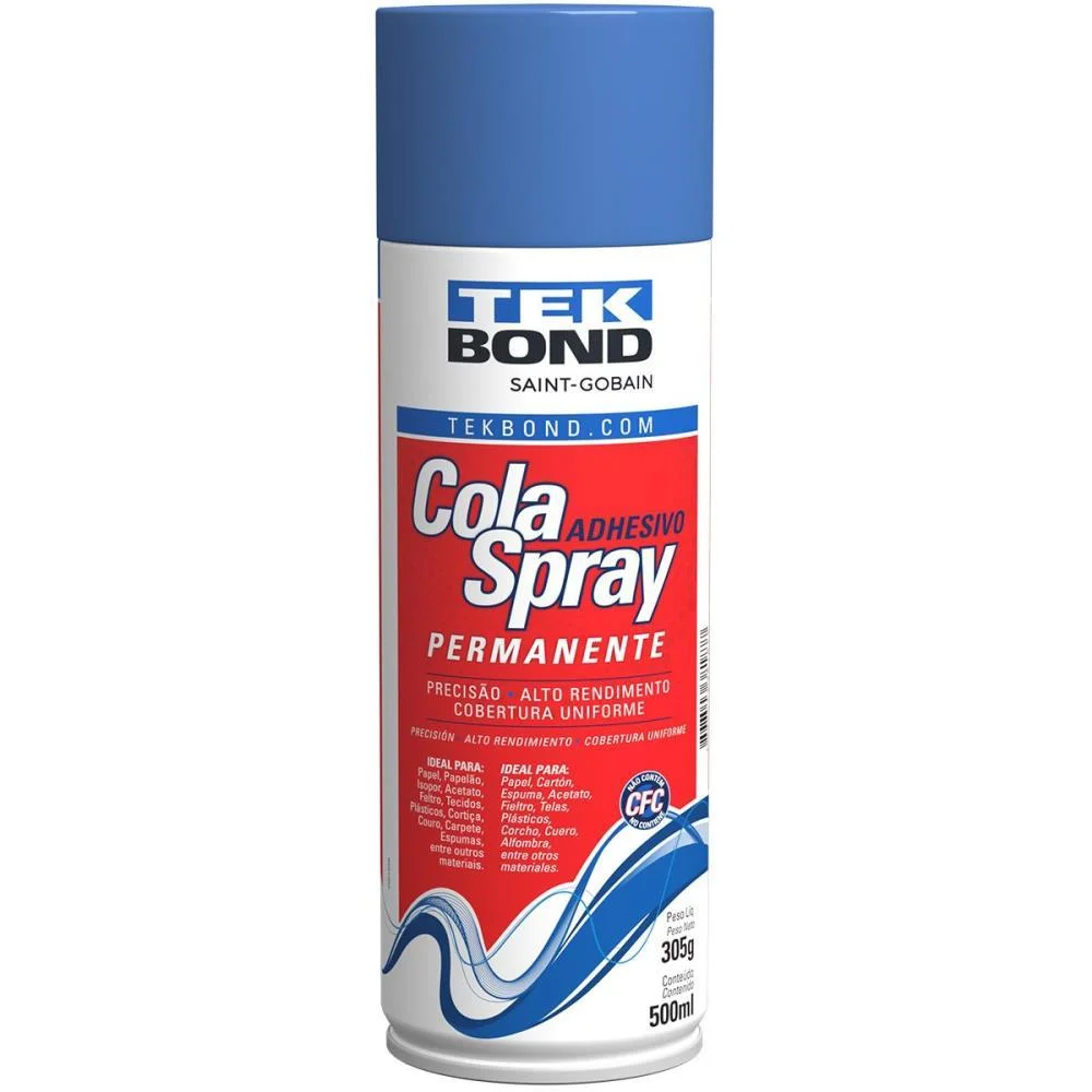 COLA SPRAY PERMANENTE 500ML TEKBOND (UNIDADE) - imagem 3