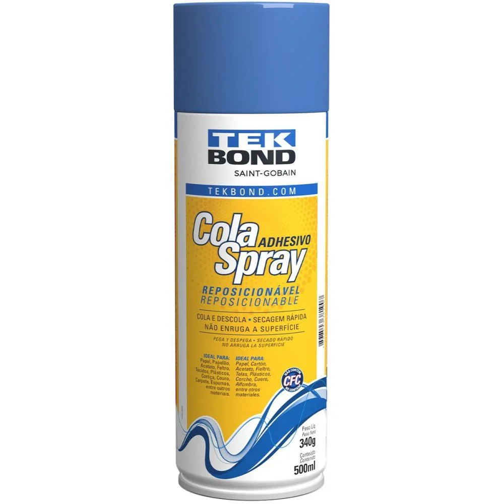 COLA SPRAY REPOSICIONAVEL 500ML TEKBOND (UNIDADE) - imagem 2
