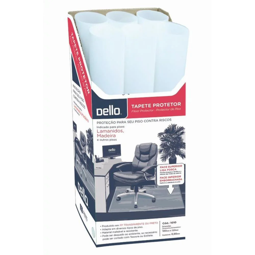 TAPETE PROTETOR PISO 1,0X1.2M TRANSP DELLO (UNIDADE) - imagem 5