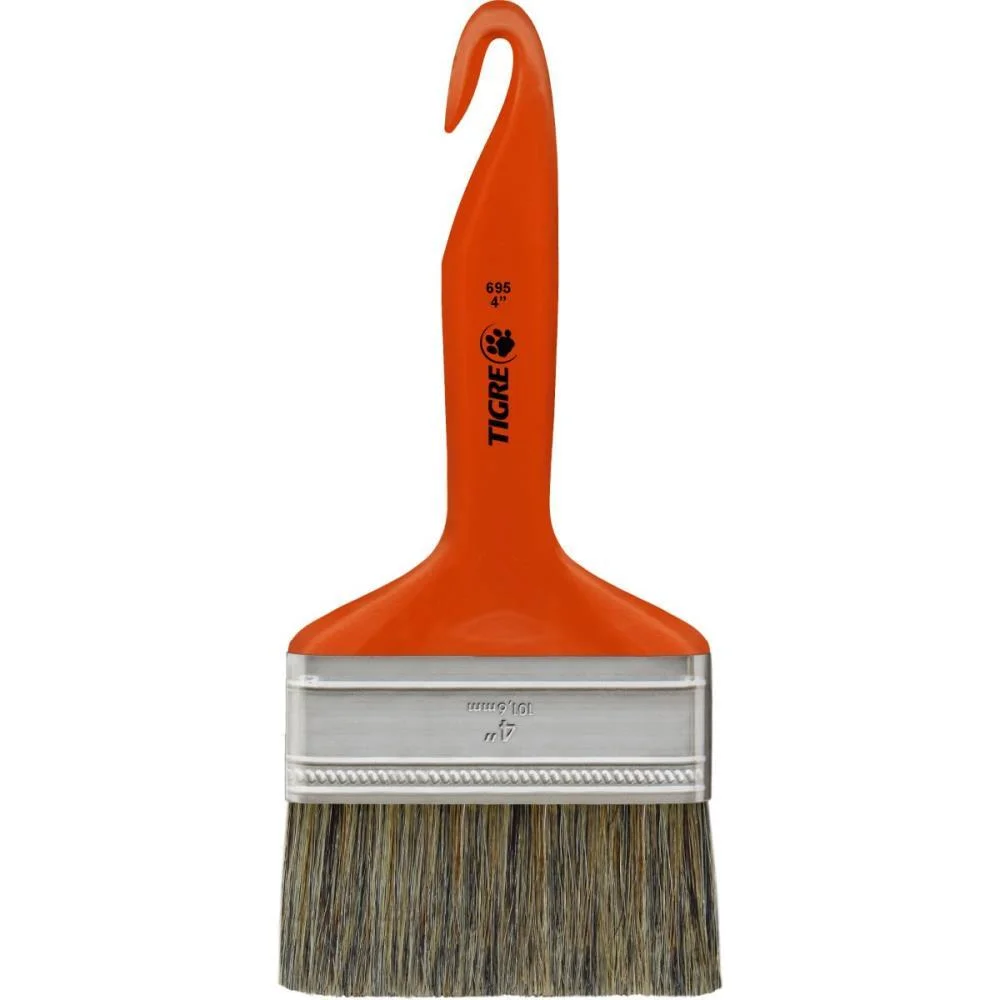 TRINCHA DE PINTURA 695 MEDIA CERDA GRIS 4POL. PINCEIS TIGRE (CX.C/12) - imagem 3