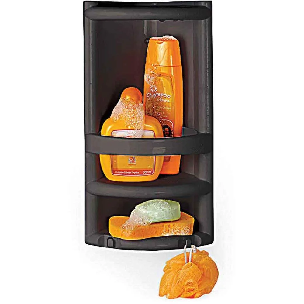 UTENSILIOS PARA BANHEIRO CANTONEIRA PRETO NITRON (UNIDADE) - imagem 3