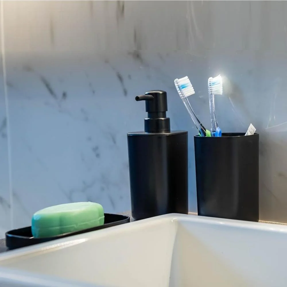 UTENSILIOS PARA BANHEIRO KIT 3PCS PARA PIA PRETO ORDENE (KIT) - imagem 8