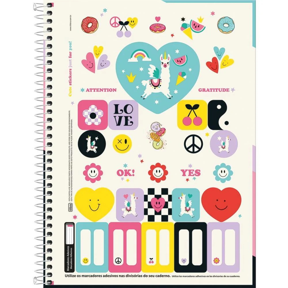 CADERNO 16X1 CAPA DURA SHOW 256FLS. FEMININO TILIBRA (PCT.C/02) - imagem 3