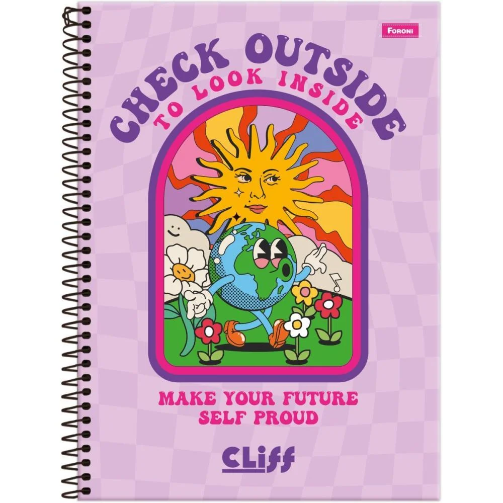 CADERNO 20X1 CAPA DURA CLIFF FEMININO 320FLS. FORONI (PCT.C/02) - imagem 5