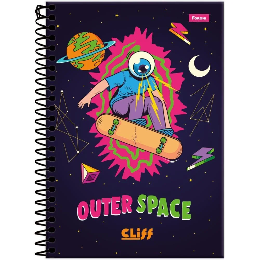 CADERNO 20X1 CAPA DURA CLIFF MASCULINO 320FLS. FORONI (PCT.C/02) - imagem 3