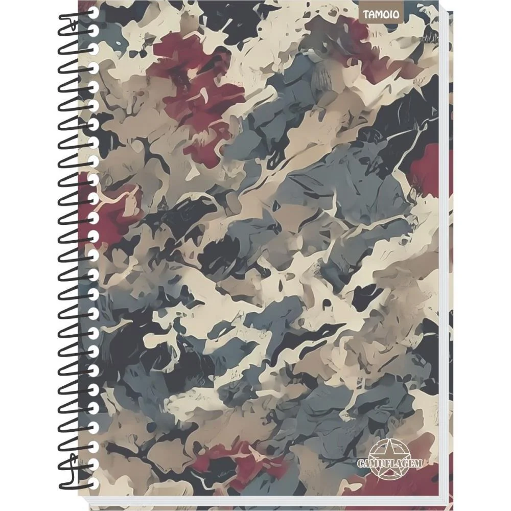 CADERNO 20X1 CAPA DURA CAMUFLAGEM 320 FOLHAS TAMOIO (PCT.C/02) - imagem 5