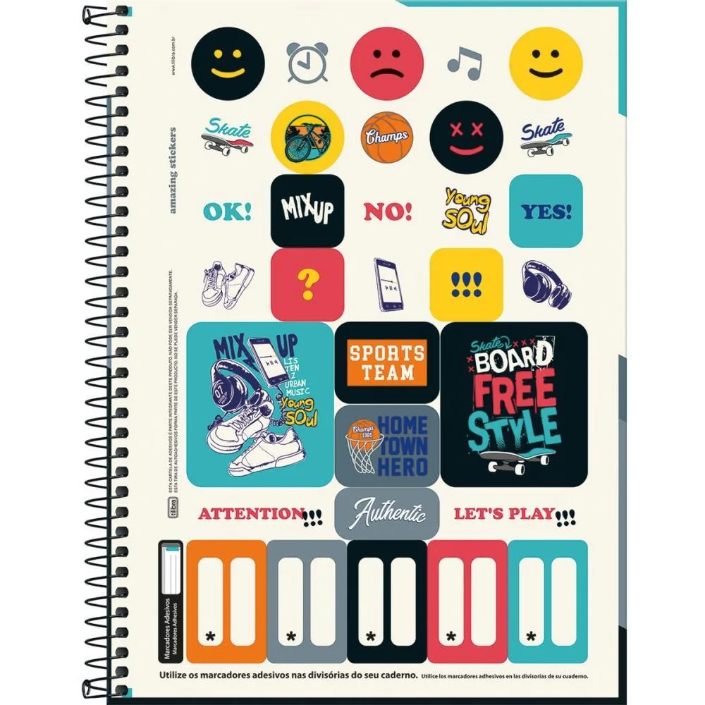 CADERNO 20X1 CAPA DURA SHOW 320FLS. MASCULINO TILIBRA (PCT.C/02) - imagem 3