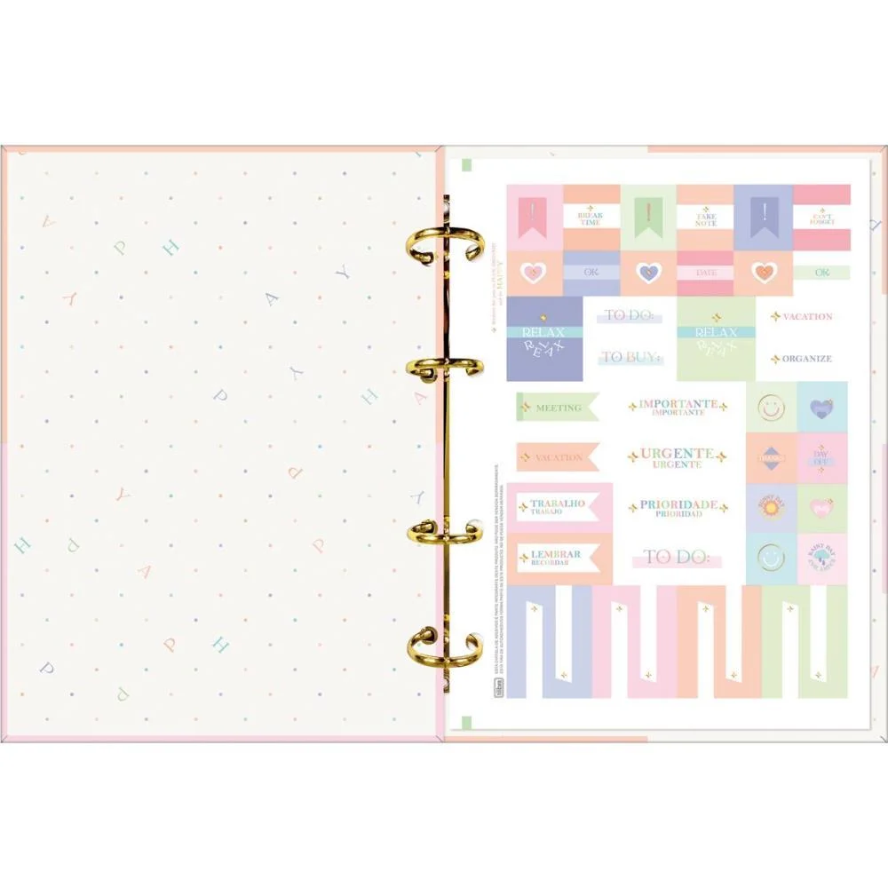 CADERNO ARGOLADO HAPPY COLEGIAL 80FLS. TILIBRA (UNIDADE) - imagem 3