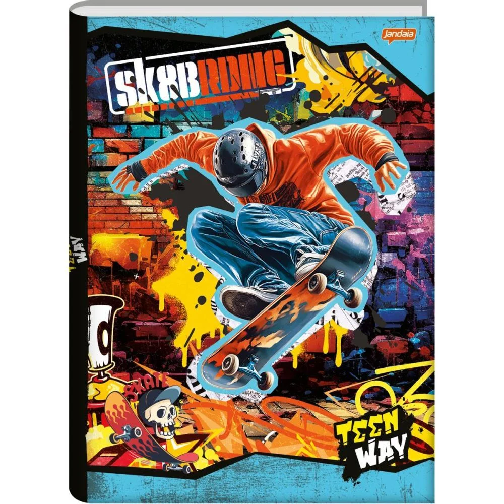 CADERNO BROCHURA 1/4 CAPA DURA TEEN WAY 96FLS. JANDAIA (PCT.C/05) - imagem 5