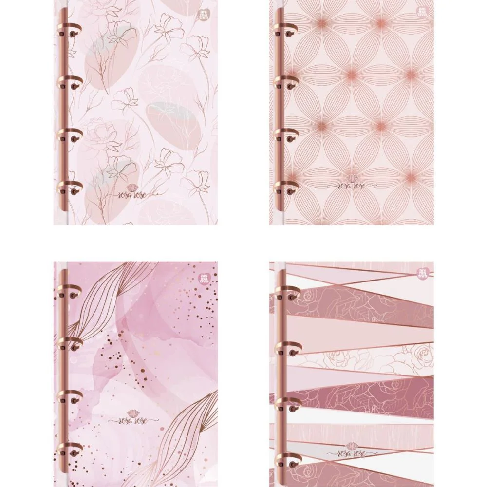 CADERNO ARGOLADO ROSA ROSE 160F ANIMATIVA (UNIDADE) - imagem 2