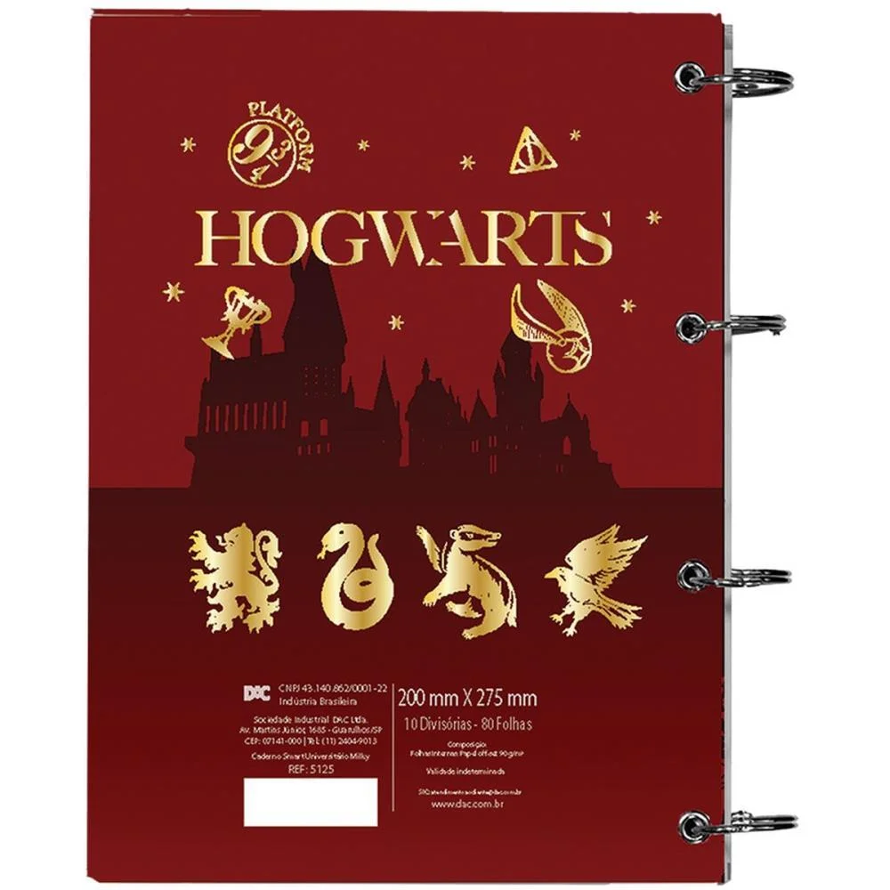 CADERNO ARGOLADO HARRY POTTER UNIV. 80FLS DAC (UNIDADE) - imagem 4