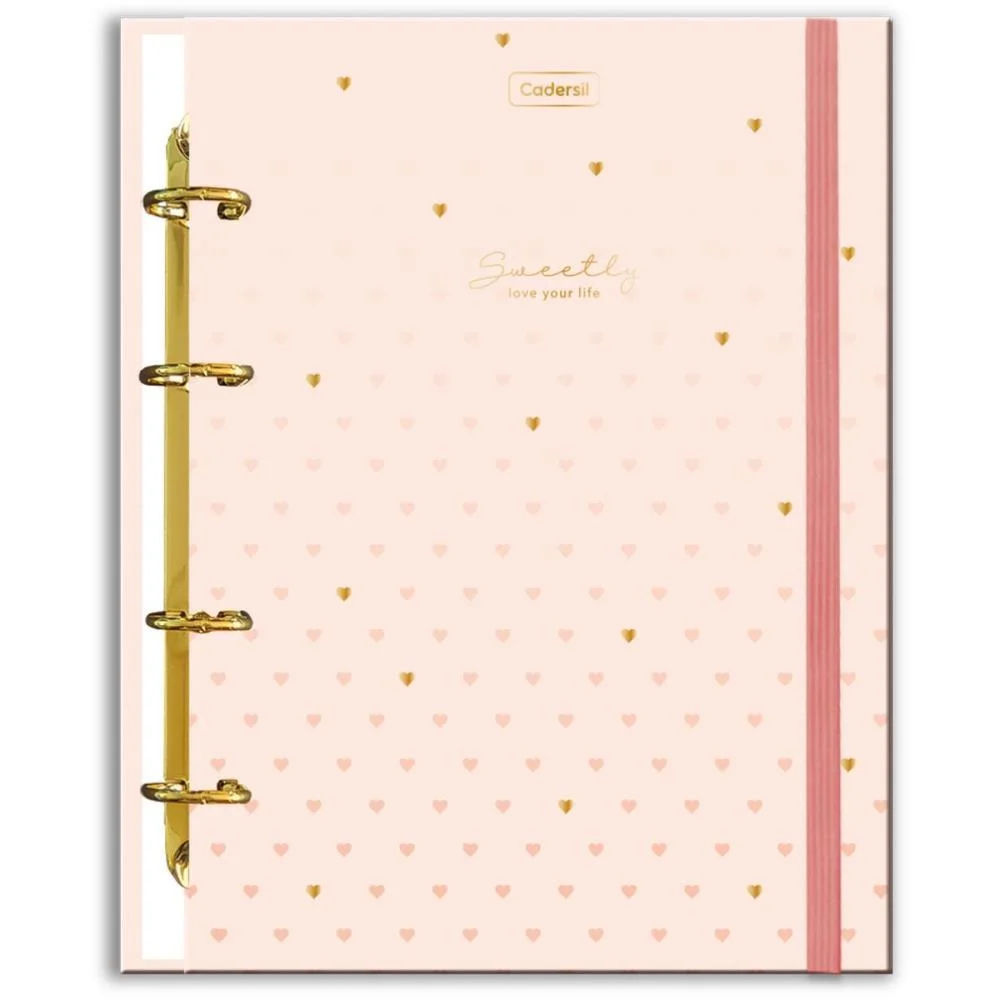 CADERNO ARGOLADO SWEETLY C/ELAS+6DIV+FICHA (S) CADERSIL (UNIDADE) - imagem 4