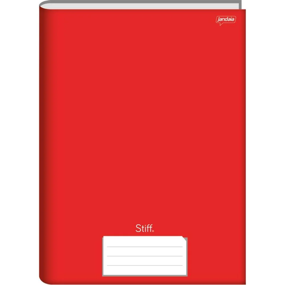 CADERNO BROCHURA 1/4 CAPA DURA STIFF 96 FOLHAS VERMELHO JANDAIA (PCT.C/05) - imagem 3