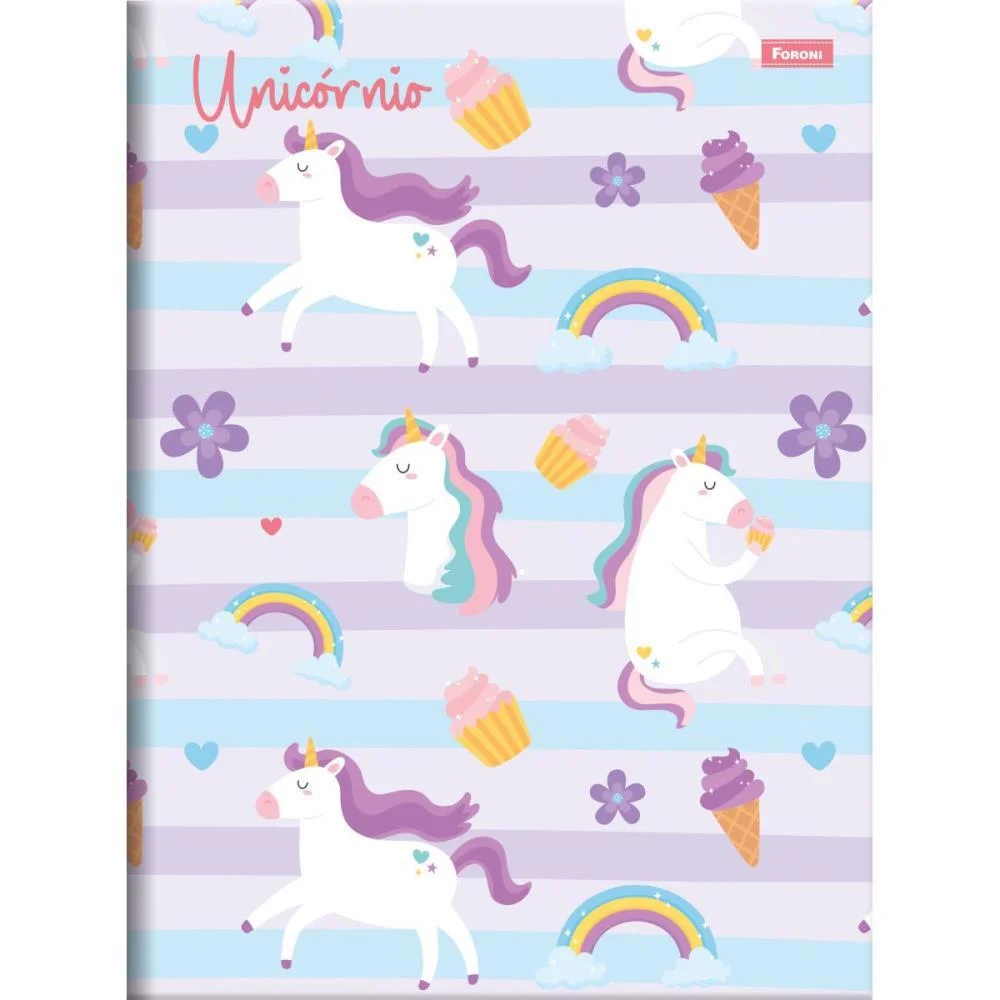 CADERNO BROCHURA 1/4 CAPA DURA UNICORNIO 80FLS. FORONI (PCT.C/10) - imagem 5