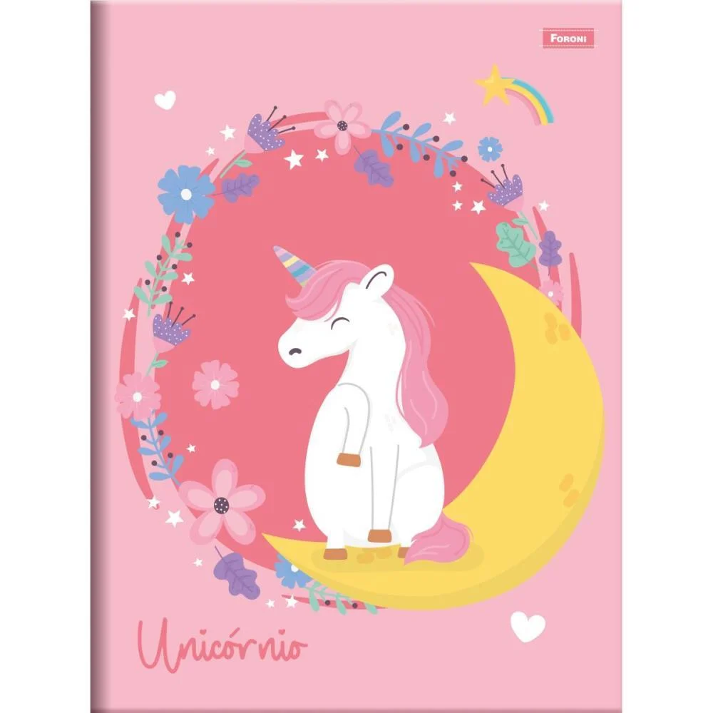 CADERNO BROCHURA 1/4 CAPA DURA UNICORNIO 80FLS. FORONI (PCT.C/10) - imagem 6