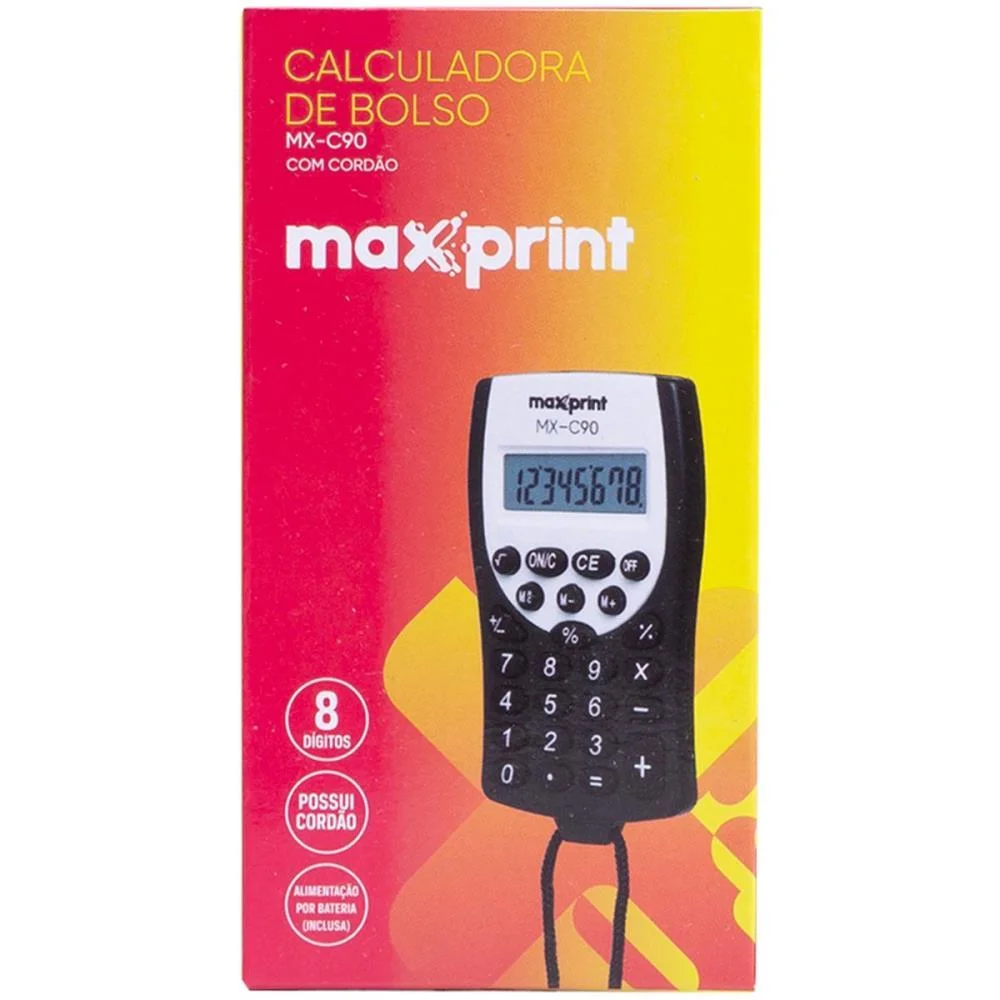 CALCULADORA DE BOLSO 8 DIG MX-C 90 MAXPRINT (UNIDADE) - imagem 4