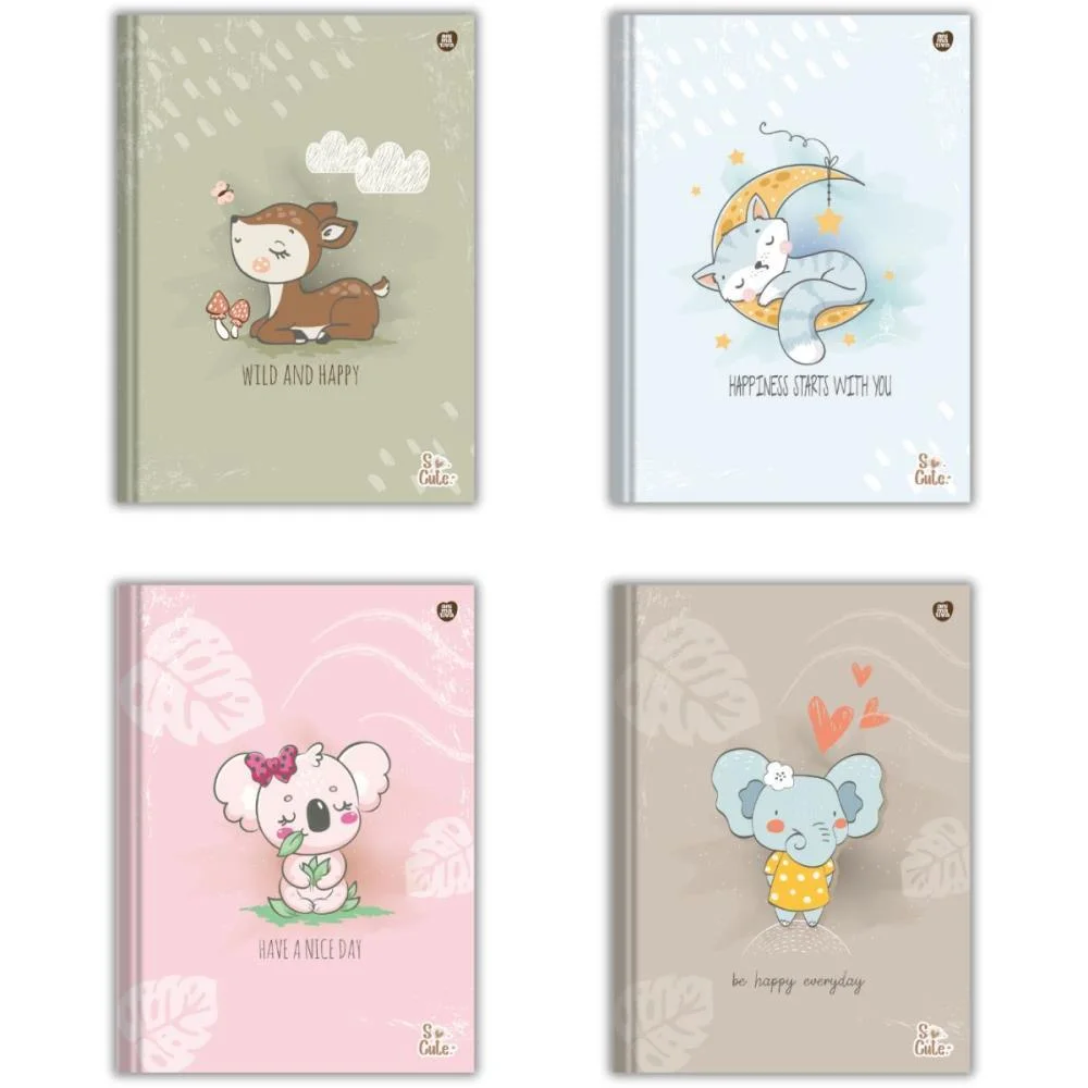 CADERNO BROCHURA 1/4 CAPA DURA SO CUTE 80F ANIMATIVA (PCT.C/05) - imagem 2