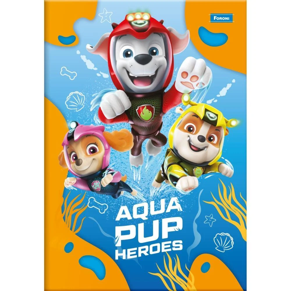 CADERNO BROCHURA 1/4 CAPA DURA PATRULHA CANINA 48F FORONI (PCT.C/10) - imagem 2