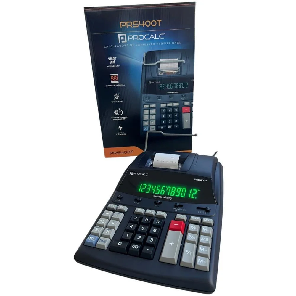 CALCULADORA DE IMPRESSAO 12 DIGITOS TERMICA BIVOLT PROCALC (UNIDADE) - imagem 4