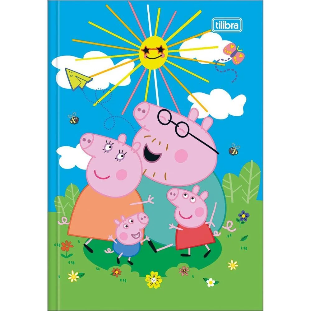 CADERNO BROCHURA 1/4 CAPA DURA PEPPA PIG 80FLS TILIBRA (PCT.C/05) - imagem 4