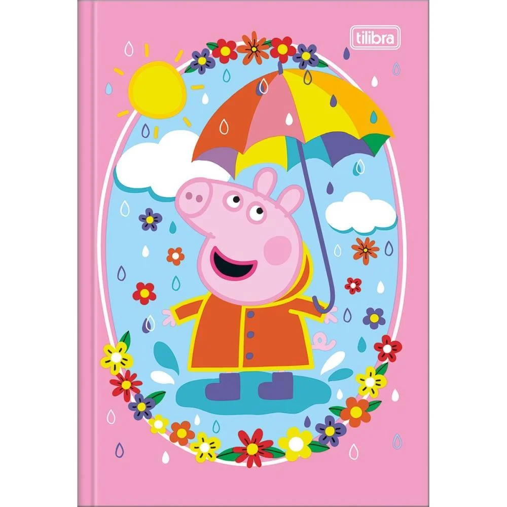 CADERNO BROCHURA 1/4 CAPA DURA PEPPA PIG 80FLS TILIBRA (PCT.C/05) - imagem 5