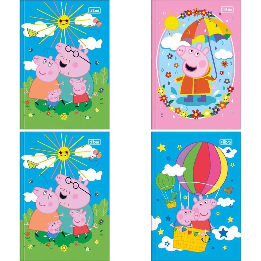 CADERNO BROCHURA 1/4 CAPA DURA PEPPA PIG 80FLS TILIBRA (PCT.C/05) - imagem 8