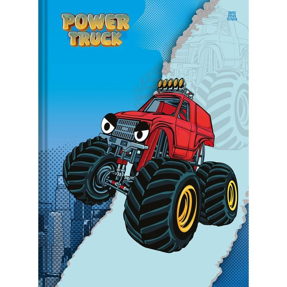 CADERNO BROCHURA 1/4 CAPA DURA POWER TRUCK 80F ANIMATIVA (PCT.C/05) - imagem 4