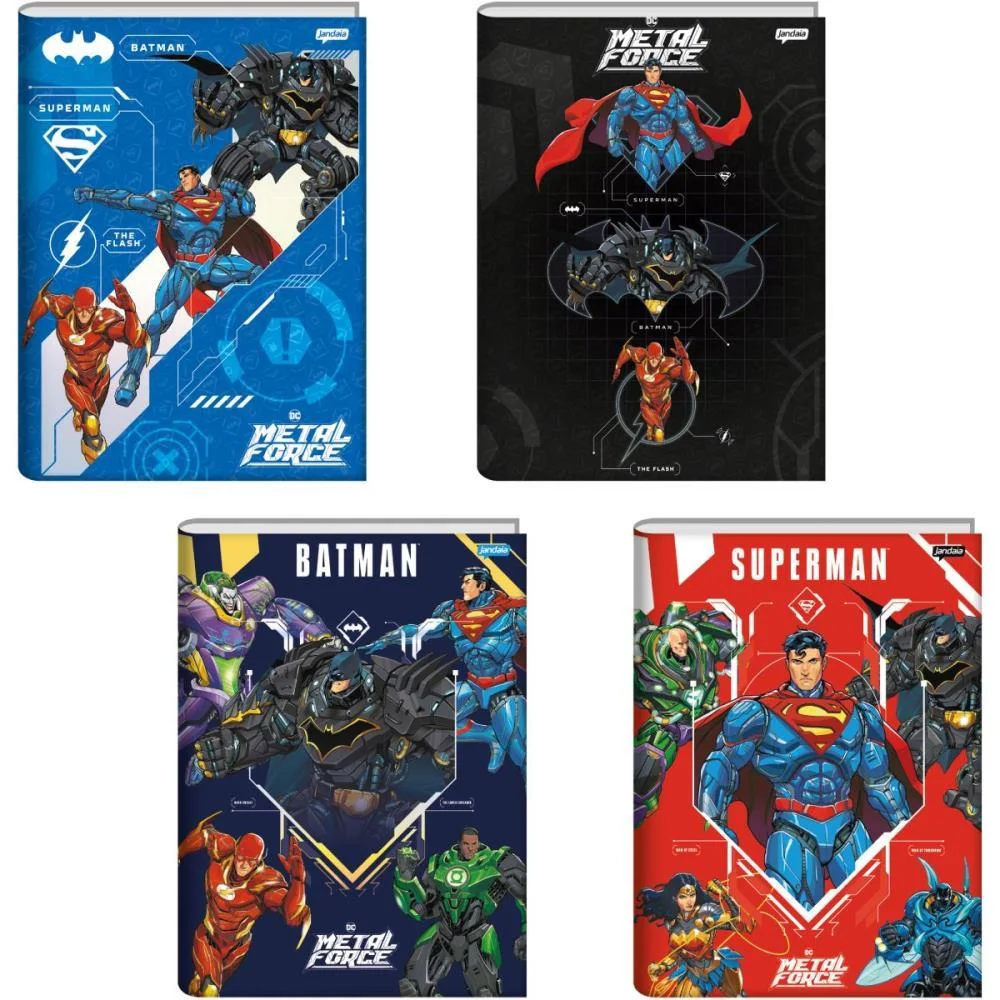 CADERNO BROCHURA 1/4 CAPA DURA LIGA DA JUSTICA 80FLS. JANDAIA (PCT.C/05) - imagem 3