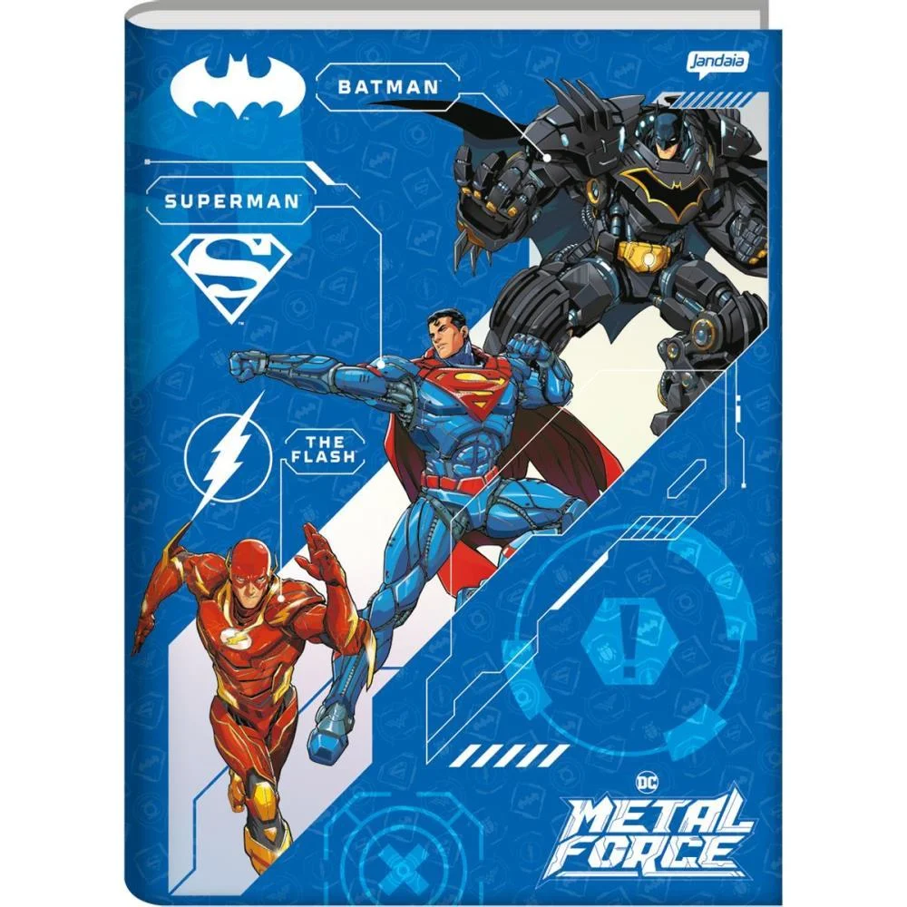 CADERNO BROCHURA 1/4 CAPA DURA LIGA DA JUSTICA 80FLS. JANDAIA (PCT.C/05) - imagem 4