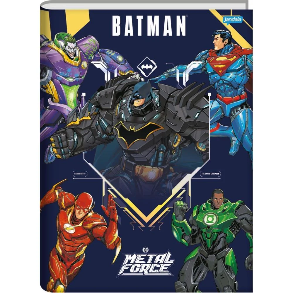 CADERNO BROCHURA 1/4 CAPA DURA LIGA DA JUSTICA 80FLS. JANDAIA (PCT.C/05) - imagem 6