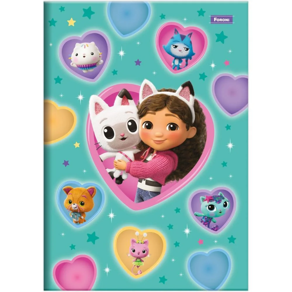 CADERNO BROCHURA 1/4 CAPA DURA A CASA MAGICA DA GABBY 80FLS FORONI (PCT.C/05) - imagem 4